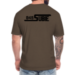845 Subie Black Font Fitted Cotton/Poly T-Shirt by Next Level - heather espresso