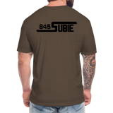845 Subie Black Font Fitted Cotton/Poly T-Shirt by Next Level - heather espresso