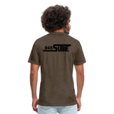 845 Subie Black Font Fitted Cotton/Poly T-Shirt by Next Level - heather espresso