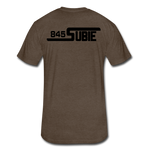 845 Subie Black Font Fitted Cotton/Poly T-Shirt by Next Level - heather espresso