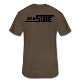 845 Subie Black Font Fitted Cotton/Poly T-Shirt by Next Level - heather espresso