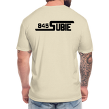 845 Subie Black Font Fitted Cotton/Poly T-Shirt by Next Level - heather cream