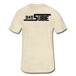 845 Subie Black Font Fitted Cotton/Poly T-Shirt by Next Level - heather cream
