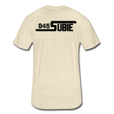 845 Subie Black Font Fitted Cotton/Poly T-Shirt by Next Level - heather cream