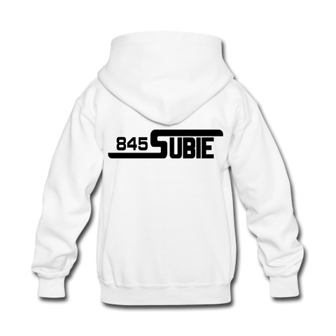 845 Subie Black Font Kids' Hoodie - white