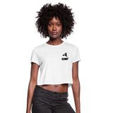 845 Subie Black Font Women's Cropped T-Shirt - white