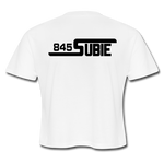 845 Subie Black Font Women's Cropped T-Shirt - white