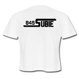 845 Subie Black Font Women's Cropped T-Shirt - white