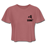 845 Subie Black Font Women's Cropped T-Shirt - mauve