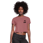 845 Subie Black Font Women's Cropped T-Shirt - mauve