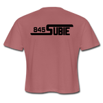 845 Subie Black Font Women's Cropped T-Shirt - mauve