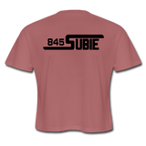 845 Subie Black Font Women's Cropped T-Shirt - mauve