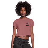 845 Subie Black Font Women's Cropped T-Shirt - mauve