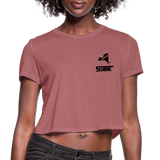 845 Subie Black Font Women's Cropped T-Shirt - mauve