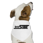 845 Subie Black Font Dog Bandana - white