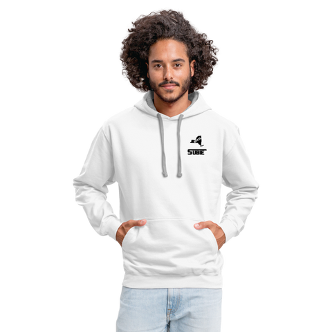 845 Subie Black Font Hoodie - white/gray