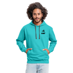 845 Subie Black Font Hoodie - scuba blue/asphalt
