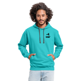 845 Subie Black Font Hoodie - scuba blue/asphalt