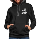 845 Subie White Font Hoodie - black/asphalt