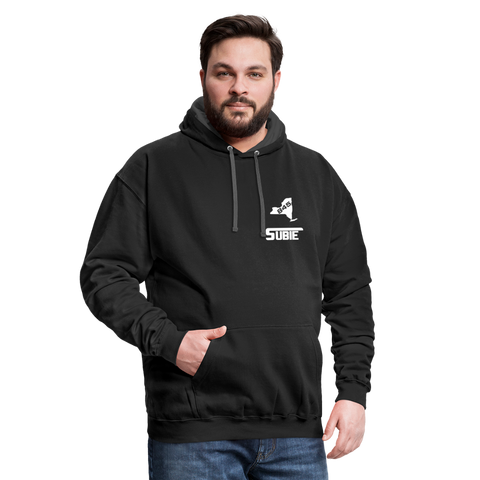 845 Subie White Font Hoodie - black/asphalt