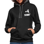845 Subie White Font Hoodie - black/asphalt