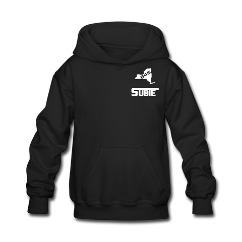 845 Subie White Font Kids' Hoodie - black
