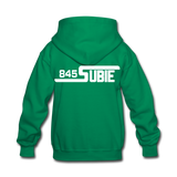 845 Subie White Font Kids' Hoodie - kelly green