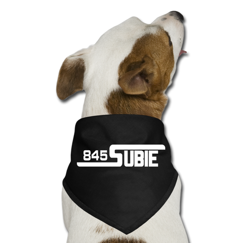 845 Subie White Font Dog Bandana - black
