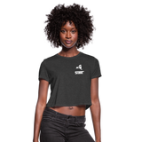 845 Subie White Font Women's Cropped T-Shirt - deep heather