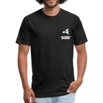 845 Subie White Font Fitted Cotton/Poly T-Shirt by Next Level - black