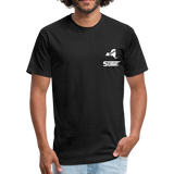 845 Subie White Font Fitted Cotton/Poly T-Shirt by Next Level - black