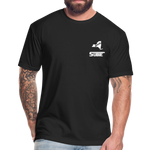 845 Subie White Font Fitted Cotton/Poly T-Shirt by Next Level - black