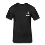 845 Subie White Font Fitted Cotton/Poly T-Shirt by Next Level - black