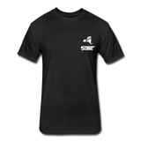 845 Subie White Font Fitted Cotton/Poly T-Shirt by Next Level - black