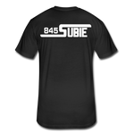 845 Subie White Font Fitted Cotton/Poly T-Shirt by Next Level - black
