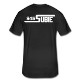 845 Subie White Font Fitted Cotton/Poly T-Shirt by Next Level - black
