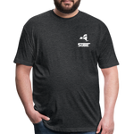 845 Subie White Font Fitted Cotton/Poly T-Shirt by Next Level - heather black