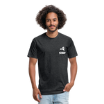 845 Subie White Font Fitted Cotton/Poly T-Shirt by Next Level - heather black