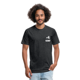 845 Subie White Font Fitted Cotton/Poly T-Shirt by Next Level - heather black