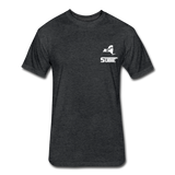845 Subie White Font Fitted Cotton/Poly T-Shirt by Next Level - heather black