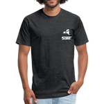 845 Subie White Font Fitted Cotton/Poly T-Shirt by Next Level - heather black