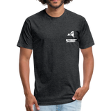 845 Subie White Font Fitted Cotton/Poly T-Shirt by Next Level - heather black