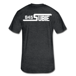 845 Subie White Font Fitted Cotton/Poly T-Shirt by Next Level - heather black