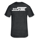 845 Subie White Font Fitted Cotton/Poly T-Shirt by Next Level - heather black