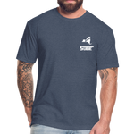 845 Subie White Font Fitted Cotton/Poly T-Shirt by Next Level - heather navy