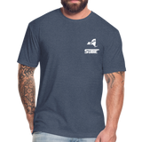 845 Subie White Font Fitted Cotton/Poly T-Shirt by Next Level - heather navy