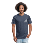 845 Subie White Font Fitted Cotton/Poly T-Shirt by Next Level - heather navy
