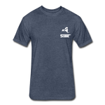 845 Subie White Font Fitted Cotton/Poly T-Shirt by Next Level - heather navy