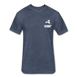 845 Subie White Font Fitted Cotton/Poly T-Shirt by Next Level - heather navy
