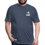 845 Subie White Font Fitted Cotton/Poly T-Shirt by Next Level - heather navy